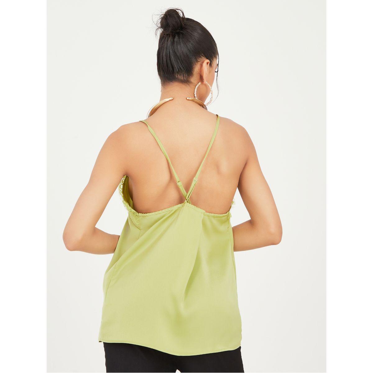 Styli Lace Trim Regular Fit Cami Top-women-clothing-tshirts-image-5