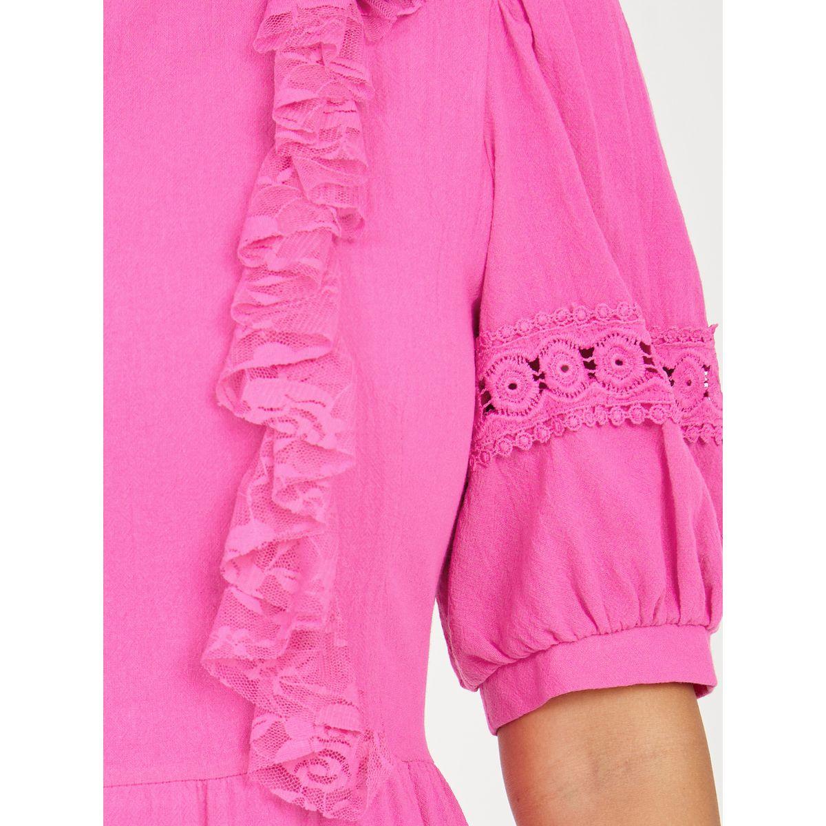 Styli Lace Ruffle Detail Midi Dress-women-clothing-dresses-image-3