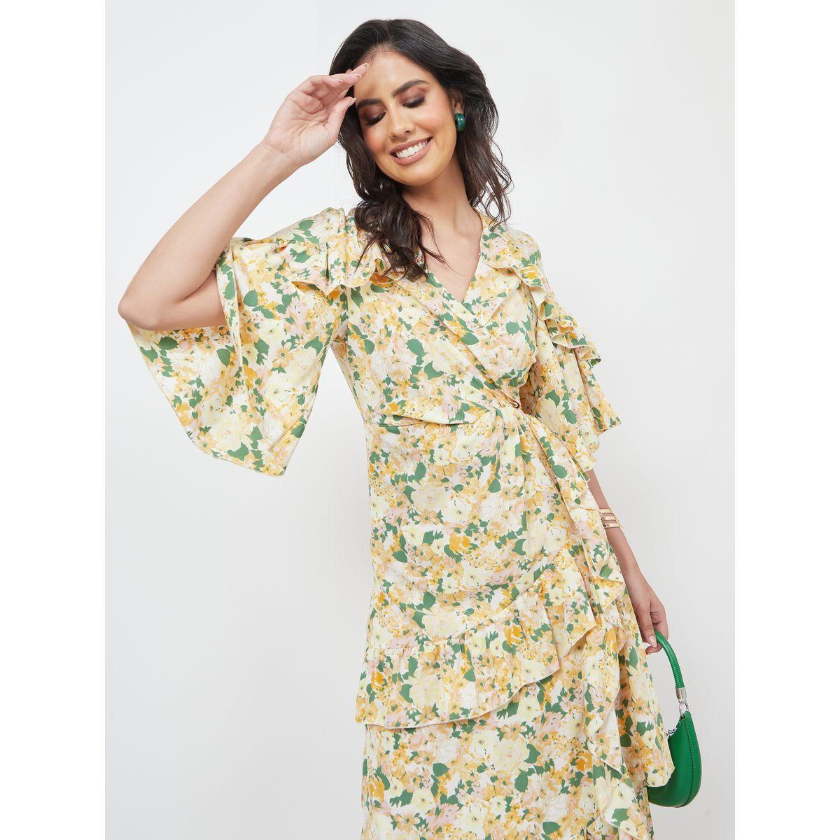 Styli Floral Print Ruffle Asymmetric Hem Maxi Dress-women-clothing-dresses-image-2