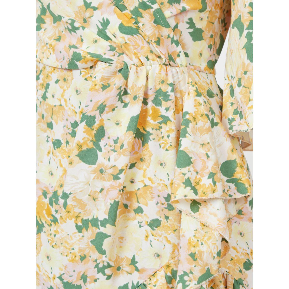 فستان طويل مطبع بزهور وكشكش-women-clothing-dresses-image-3