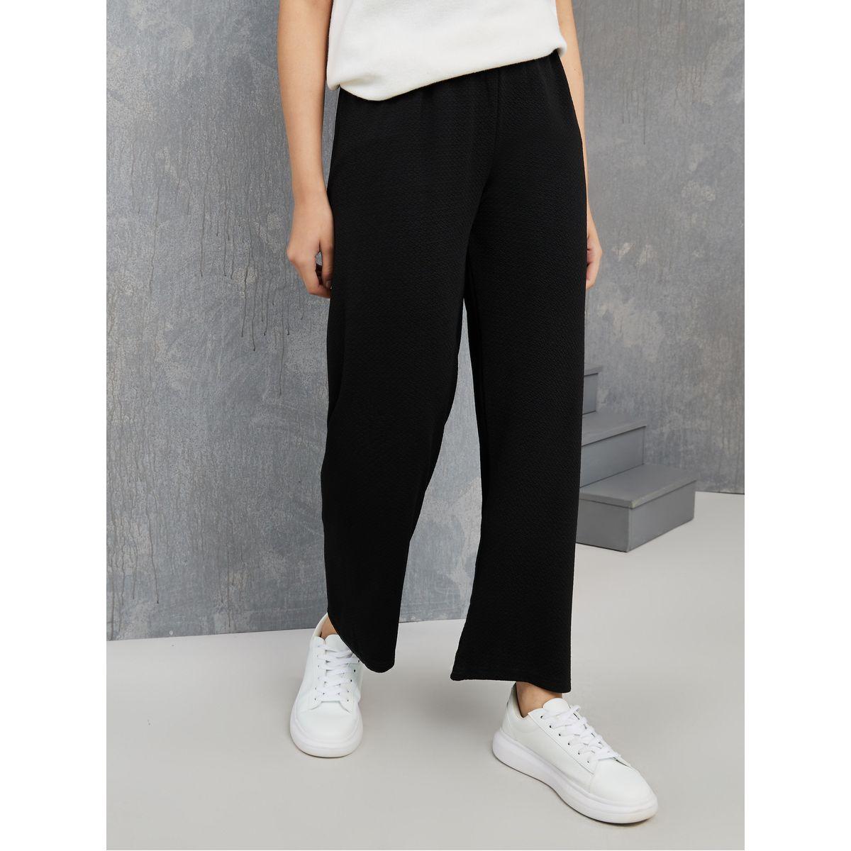 Styli Drawstring Waistband Wide Leg Pants-women-clothing-bottoms-trousers-image-1