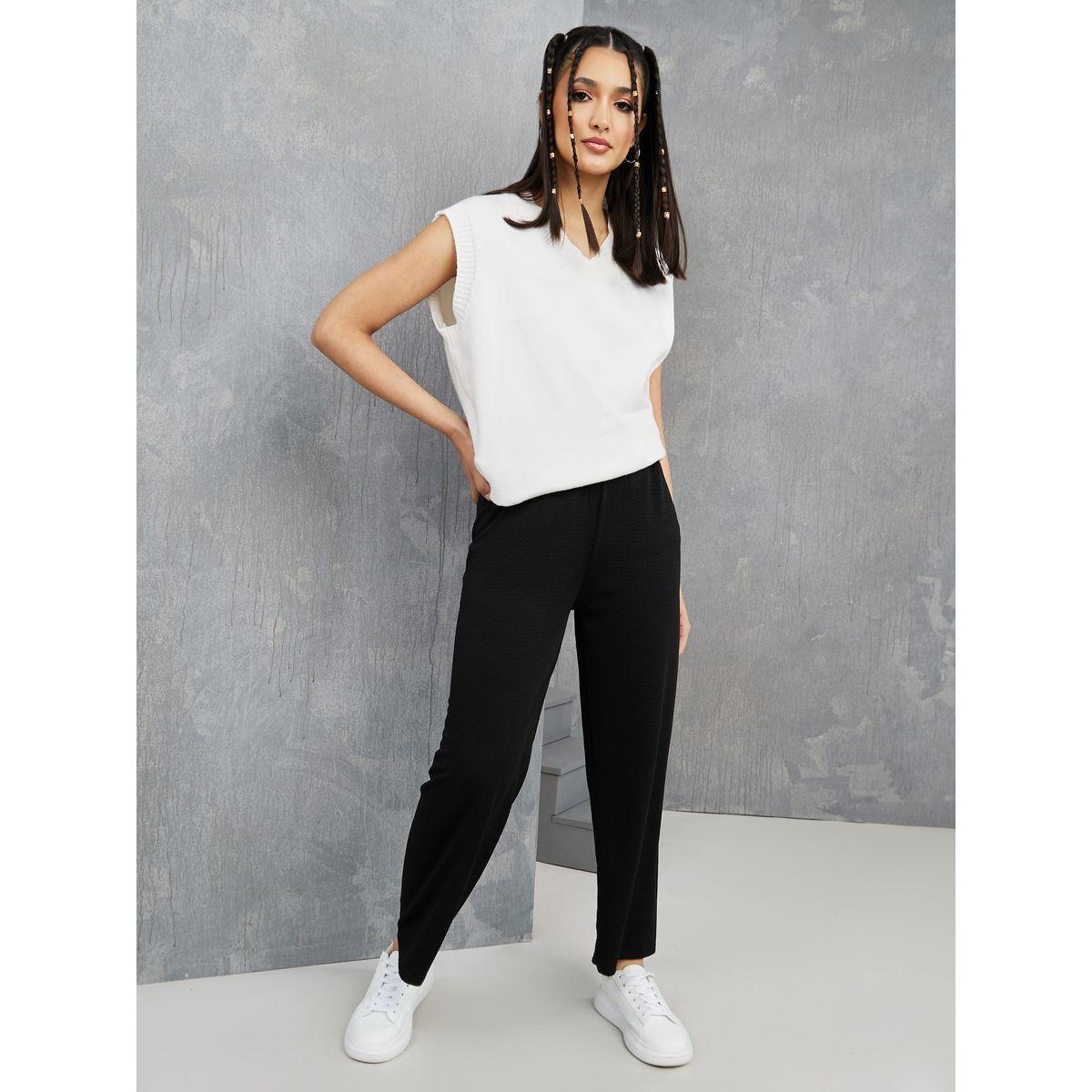 Styli Drawstring Waistband Wide Leg Pants-women-clothing-bottoms-trousers-image-2