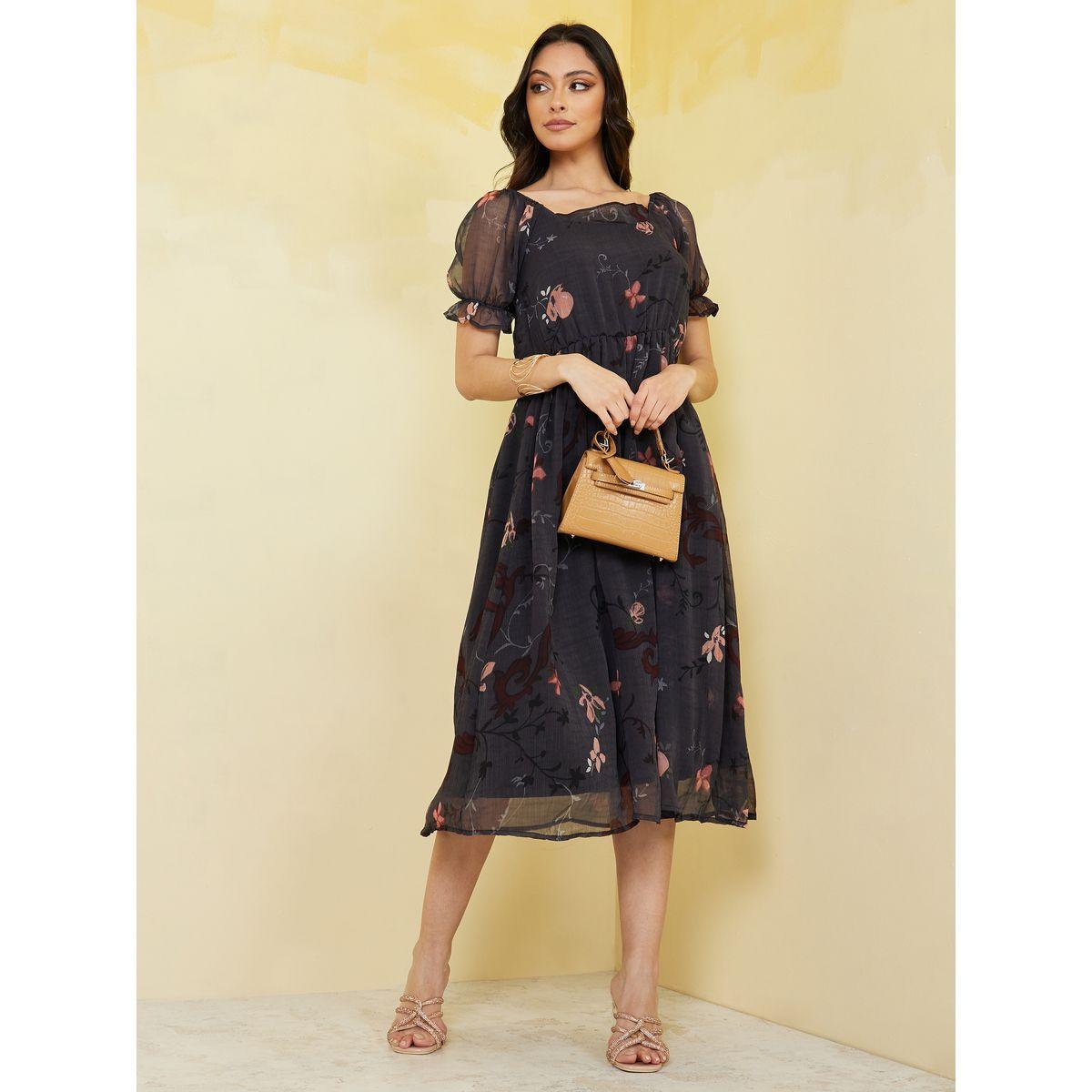 فستان ميدي بأكمام جورجيت-women-clothing-dresses-image-2