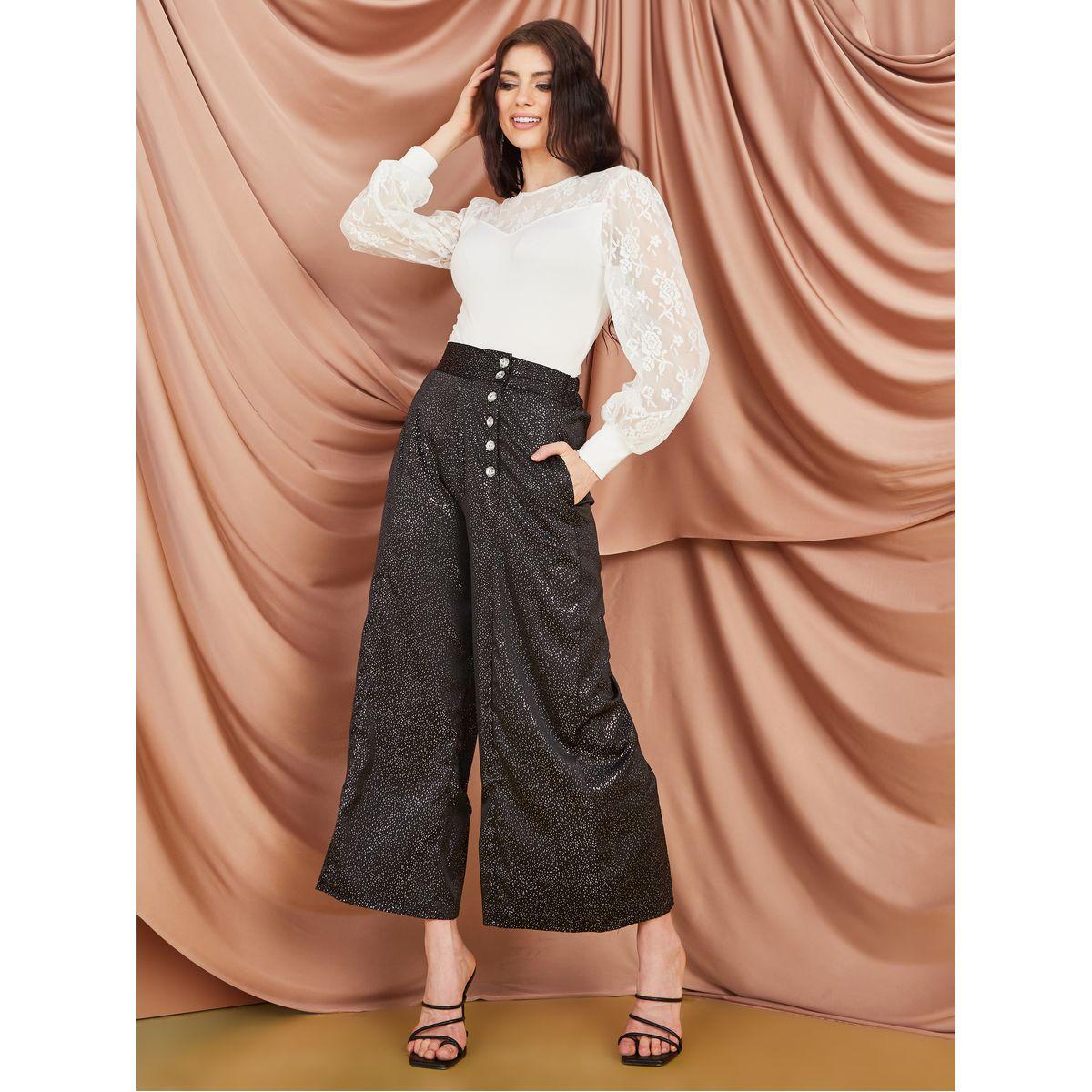 بنطال واسع الأرجل مزين بأزرار-women-clothing-bottoms-trousers-image-3
