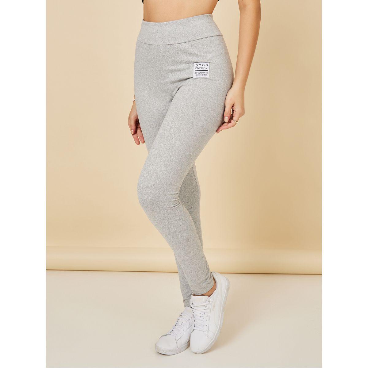 Styli Patchwork Detail Elastic Waistband Leggings-women-clothing-bottoms-leggings-image-1