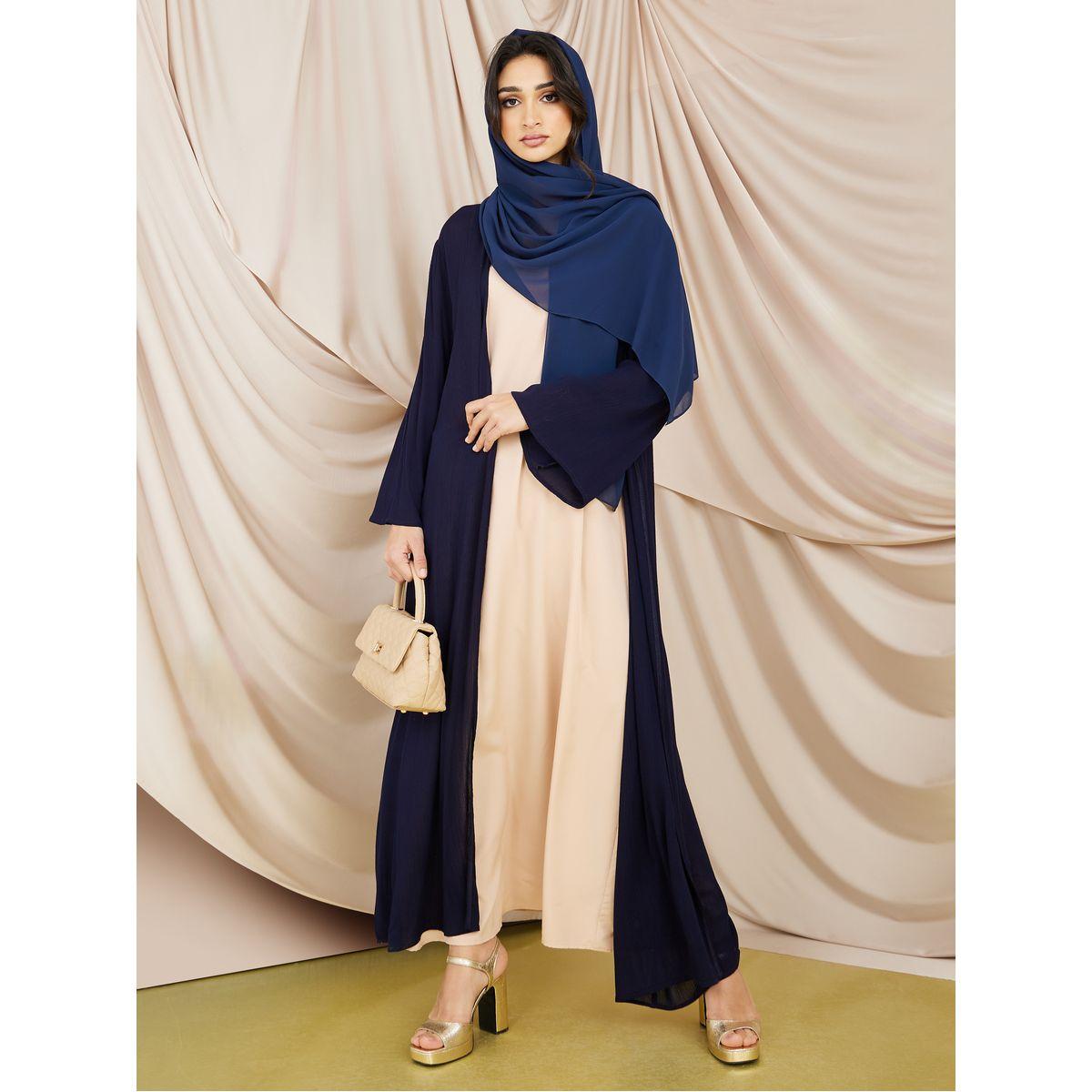 Styli Maxi Length Solid Textured Kimono-women-clothing-shirtsandblouses-shirts-image-5