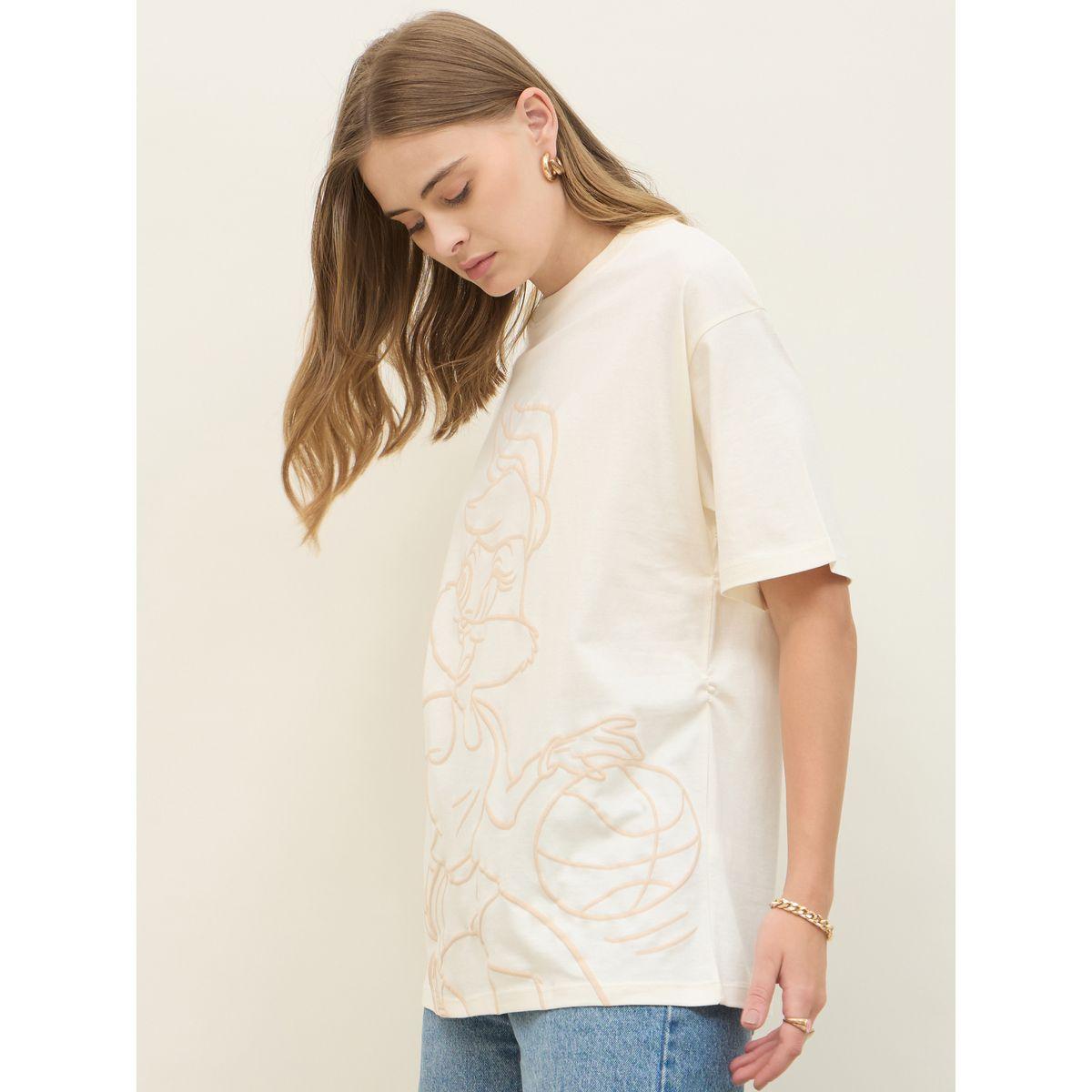 Styli Looney Tunes Lola Sketch Graphic Longline Oversized T-Shirt-women-clothing-tshirts-image-3