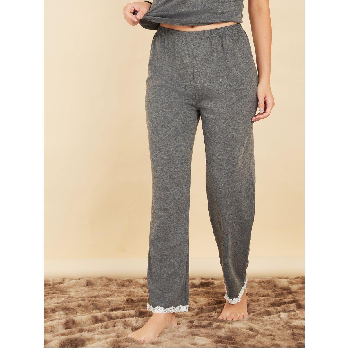 Styli Unwind Lace Trim Insert T-Shirt and Pyjama Set-women-clothing-nightwear-pyjamas-longsets-image-5