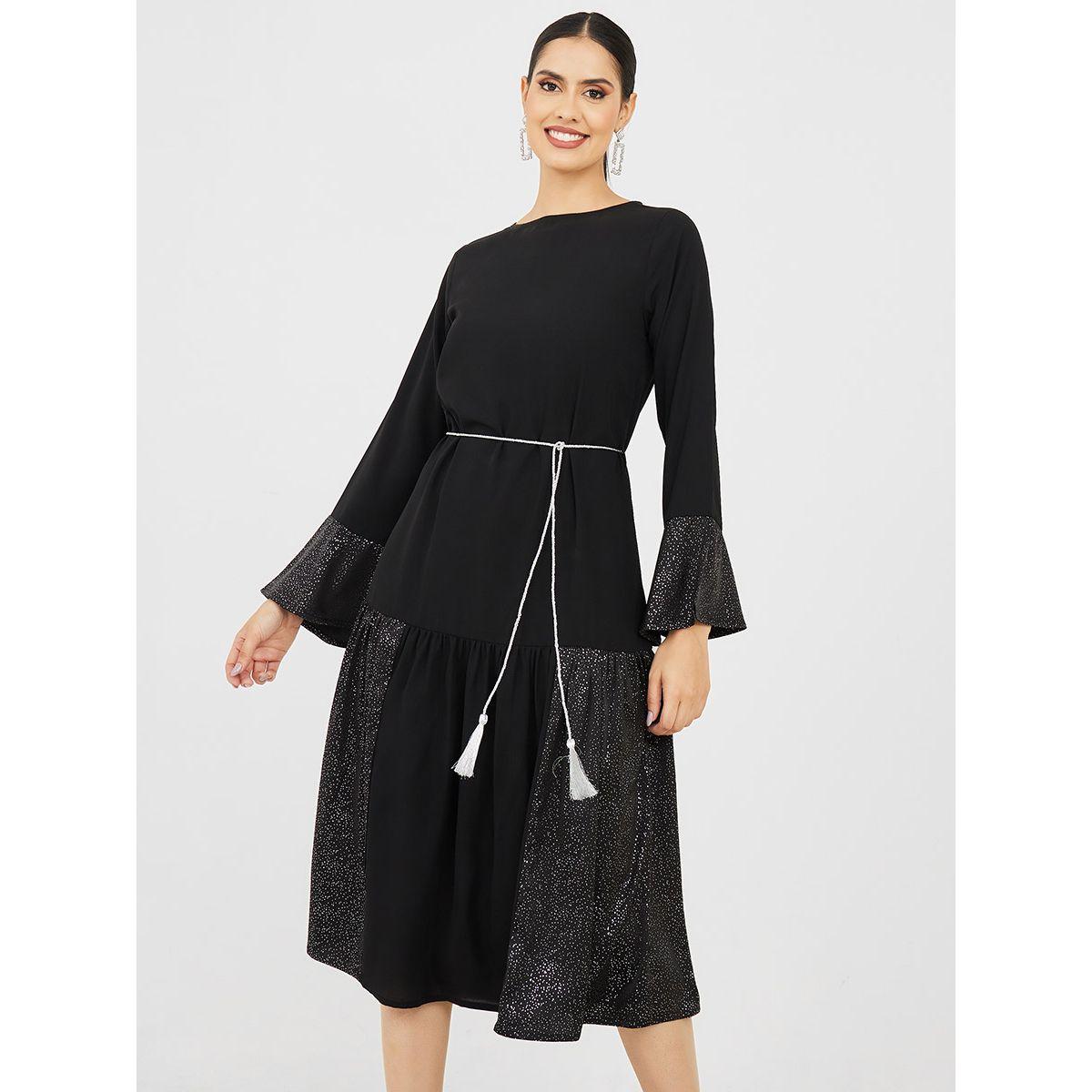 فستان ميدي مطبع بطبعات صغيرة-women-clothing-dresses-image-1