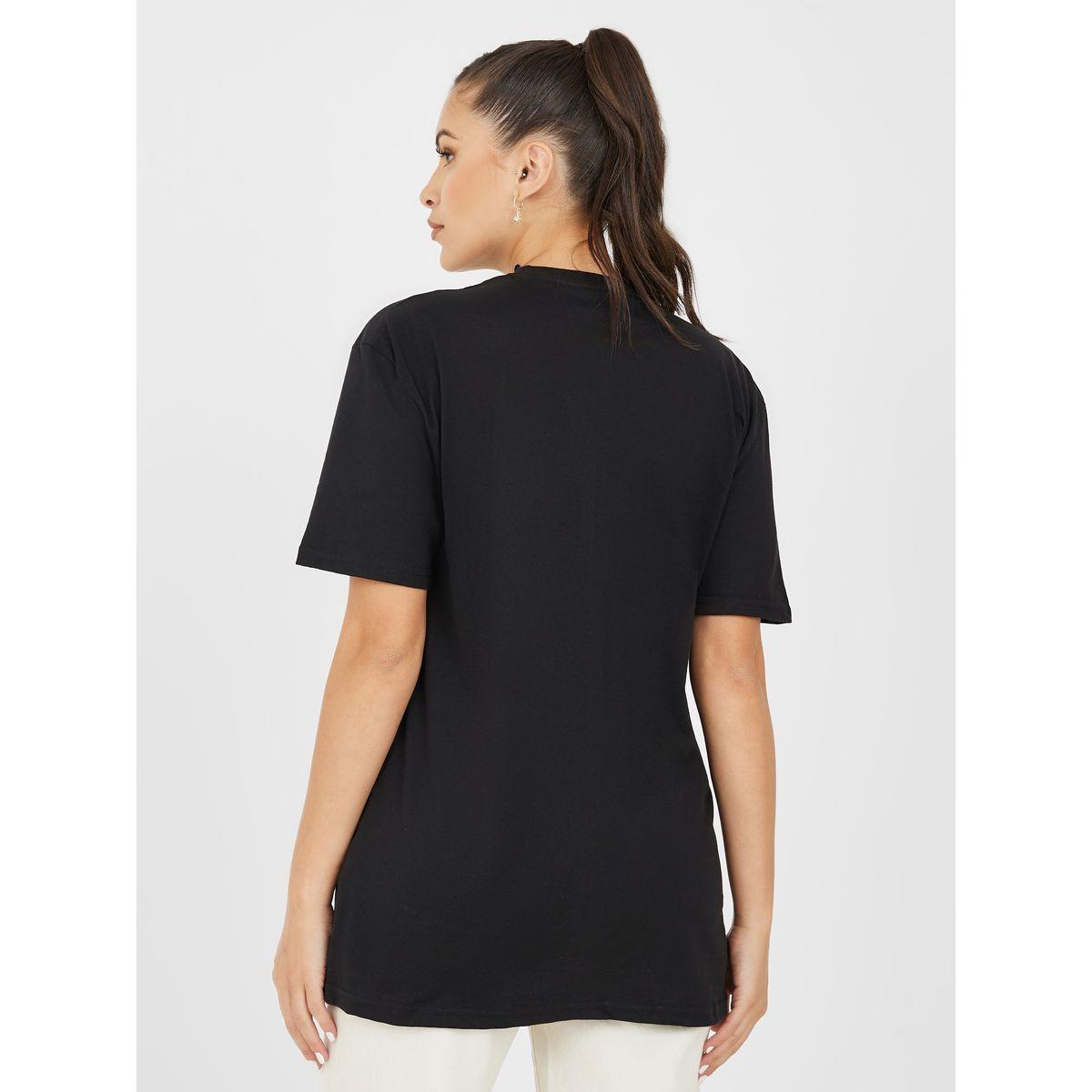 Styli Oversized Fit Foil Print T-shirt-women-clothing-tshirts-image-5