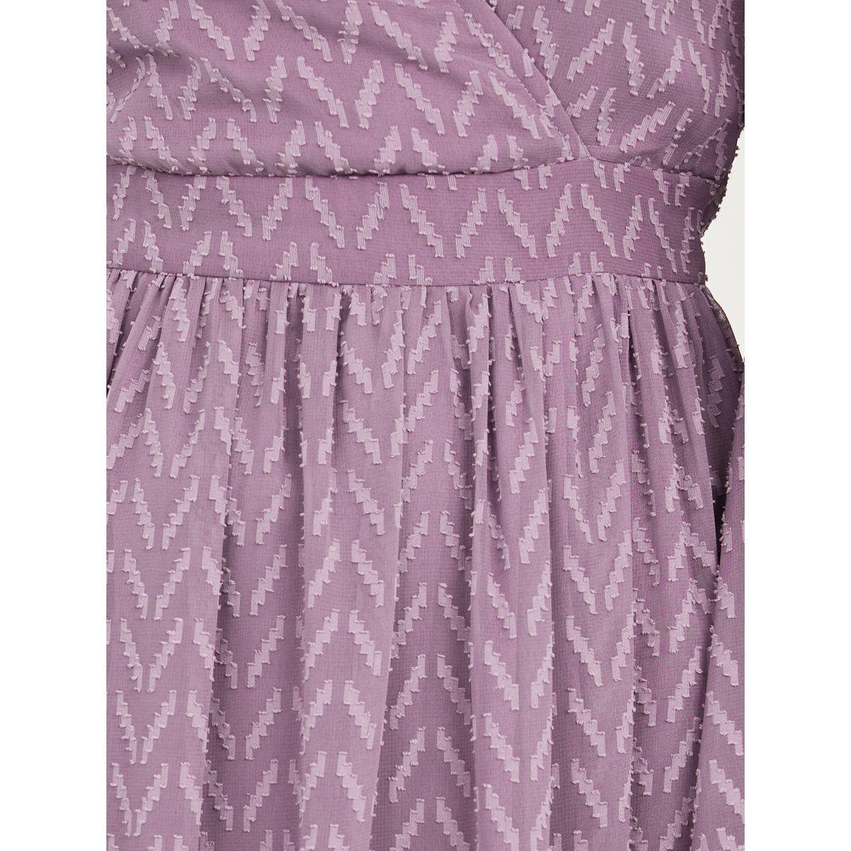 Styli Flute Sleeve Self Design A-Line Midi Dress-women-clothing-dresses-image-3