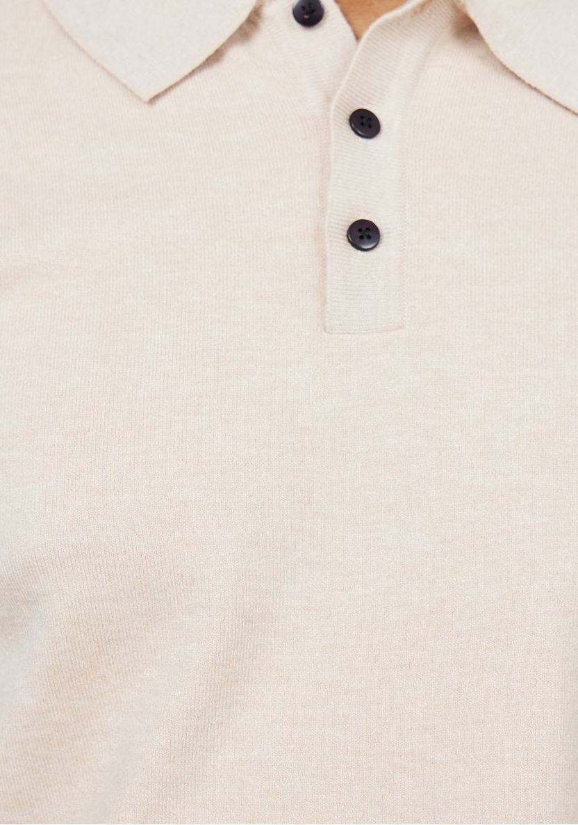 Buy Men's Styli Premium Melange Knit Smart Fit Polo Online