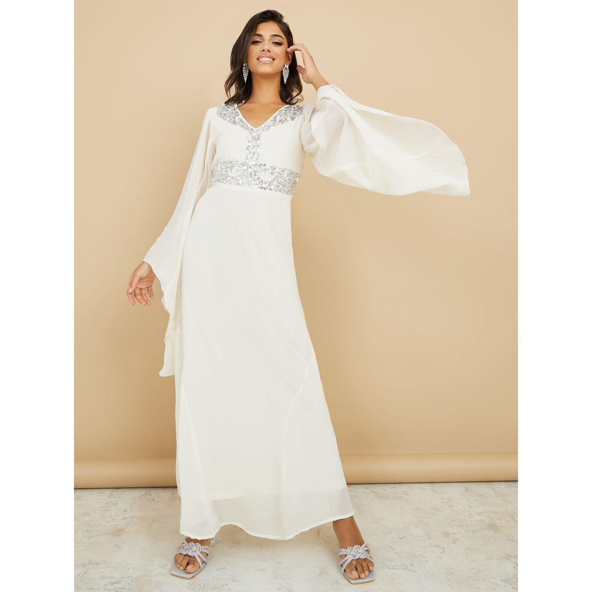 Styli Embellished Sequined A-Line Maxi Dress-women-clothing-dresses-image-1