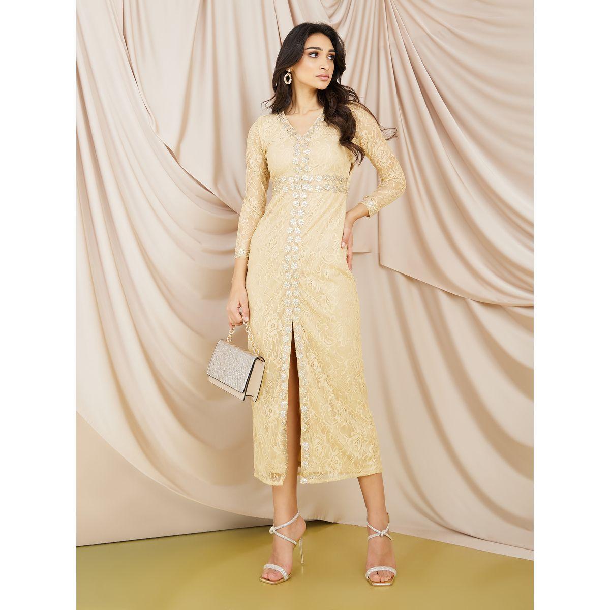 فستان ميدي بشق امامي-women-clothing-dresses-image-1