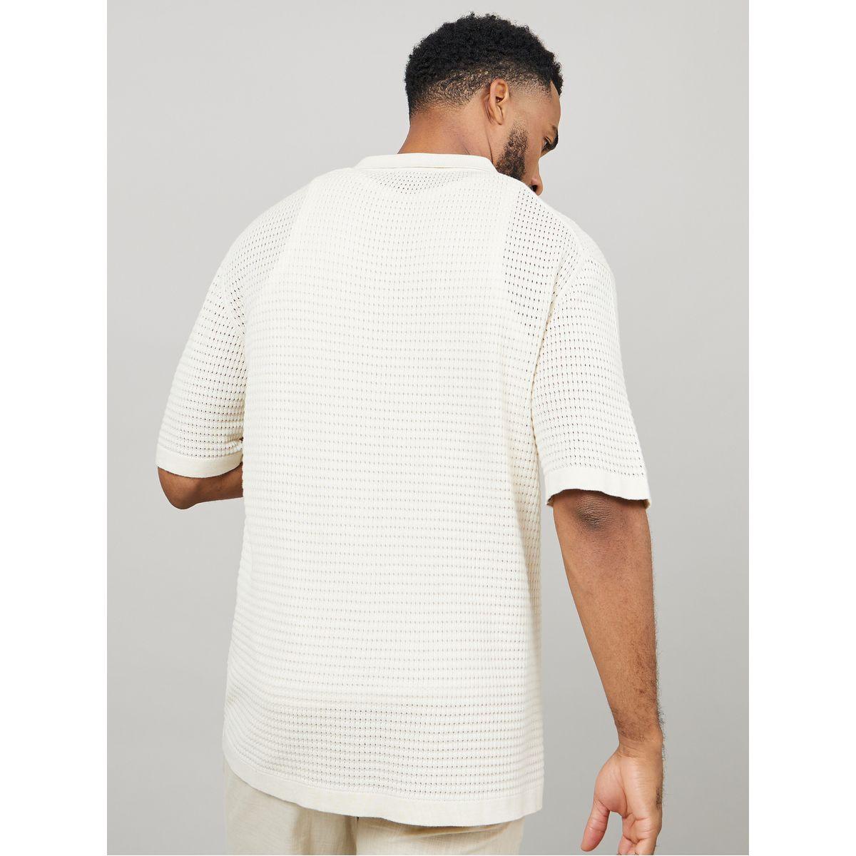 Styli Premium Pointelle Mesh Knitted Shirt-men-clothing-shirts-image-5