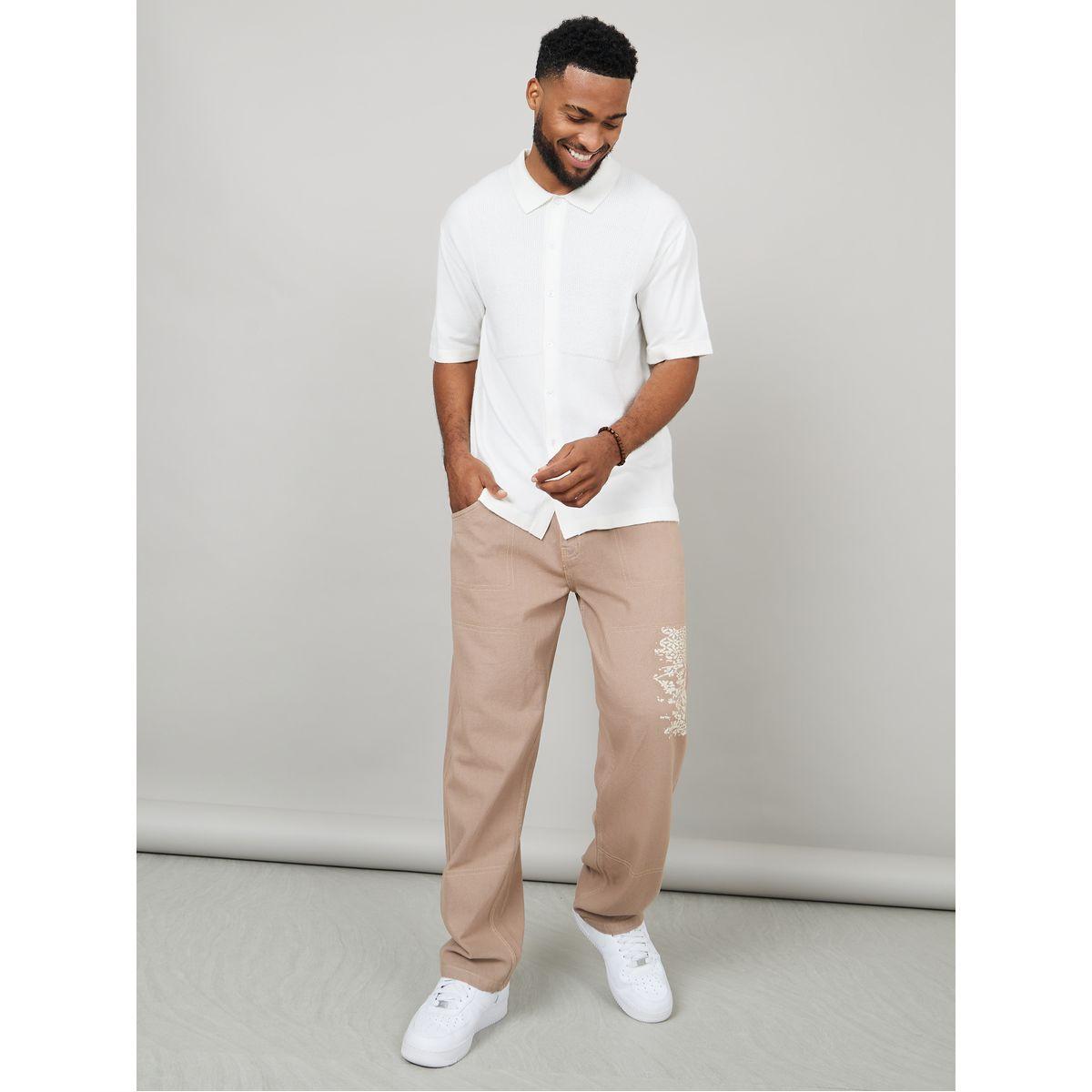 Styli Premium Textured Knit Shirt with Pattern Rib Detail-men-clothing-shirts-image-2