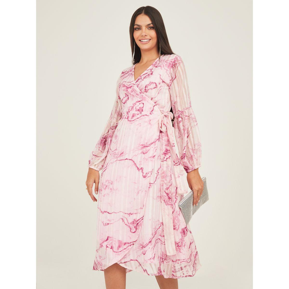 فستان ميدي مخطط بنسيج اللوريكس-women-clothing-dresses-image-2