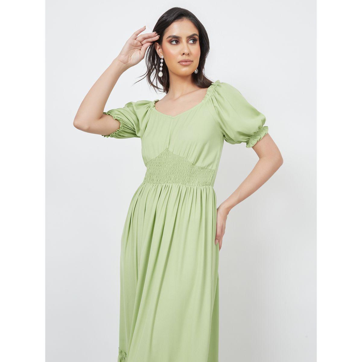 Styli Puff Sleeves Sweetheart Neck Tiered Maxi Dress-women-clothing-dresses-image-2