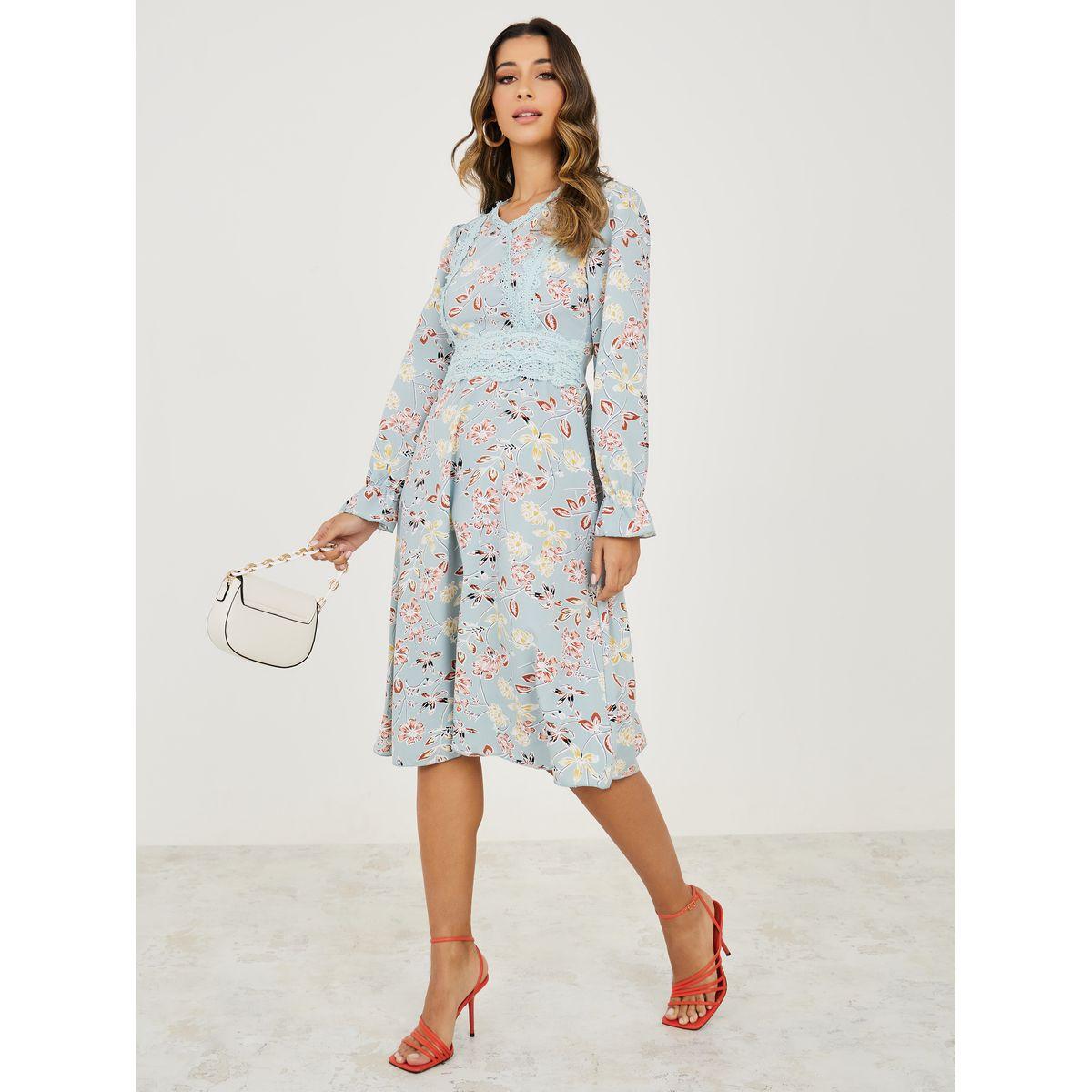 فستان ميدي بتداخلات دانتيل-women-clothing-dresses-image-2