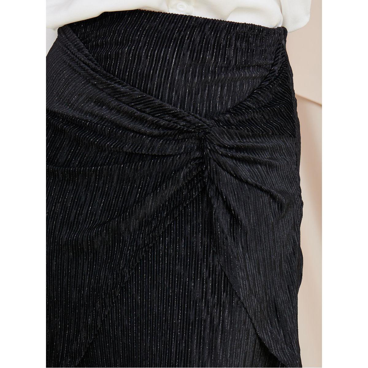 Styli Plisse Knotted Front Midi Skirt-women-clothing-bottoms-skirts-image-3