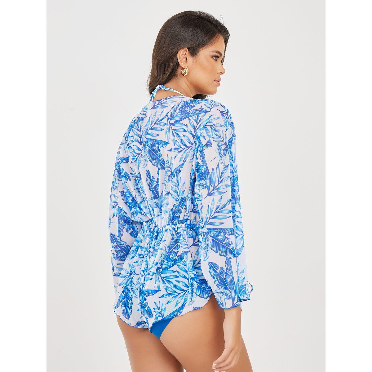 Styli Pack of 3 - Palm Print Triangle Top Bikini and Romper-women-clothing-swimandbeach-swim-bikinis-image-7