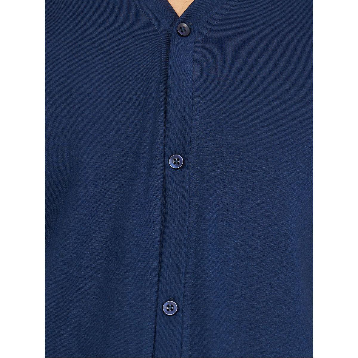 Styli Unwind Solid Knit Shirt & Shorts Nightwear Set-men-clothing-nightwear-sets-image-3