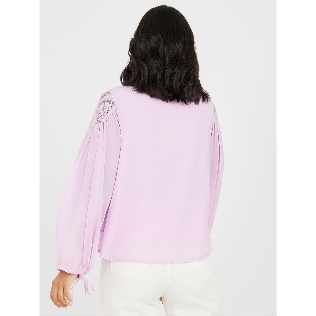 بلوزة بتداخلات دانتيل و أربطة ياقة-women-clothing-shirtsandblouses-blouses-image-4