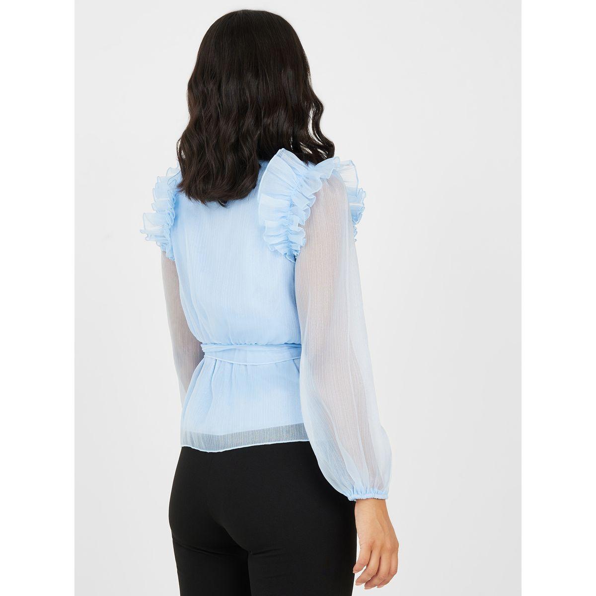 Styli Limited Ruffle Detail Organza Peplum Blouse-women-clothing-shirtsandblouses-blouses-image-4