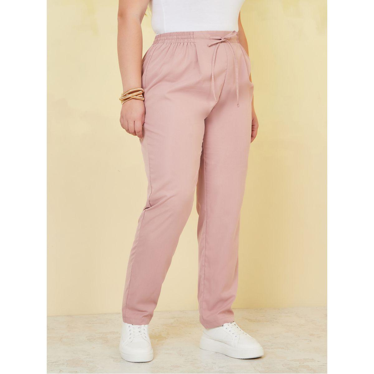 Styli Plus High Waist Woven Casual Trouser-women-clothing-bottoms-trousers-image-1