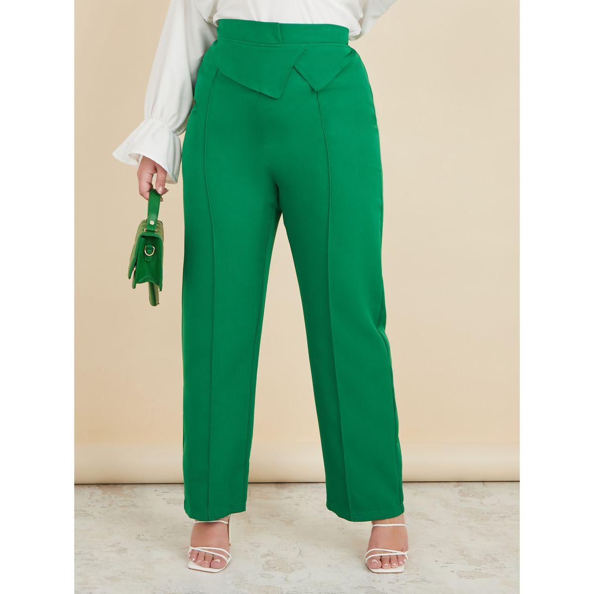 Styli Plus High Waist Woven Straight Leg Trouser-women-clothing-bottoms-trousers-image-1