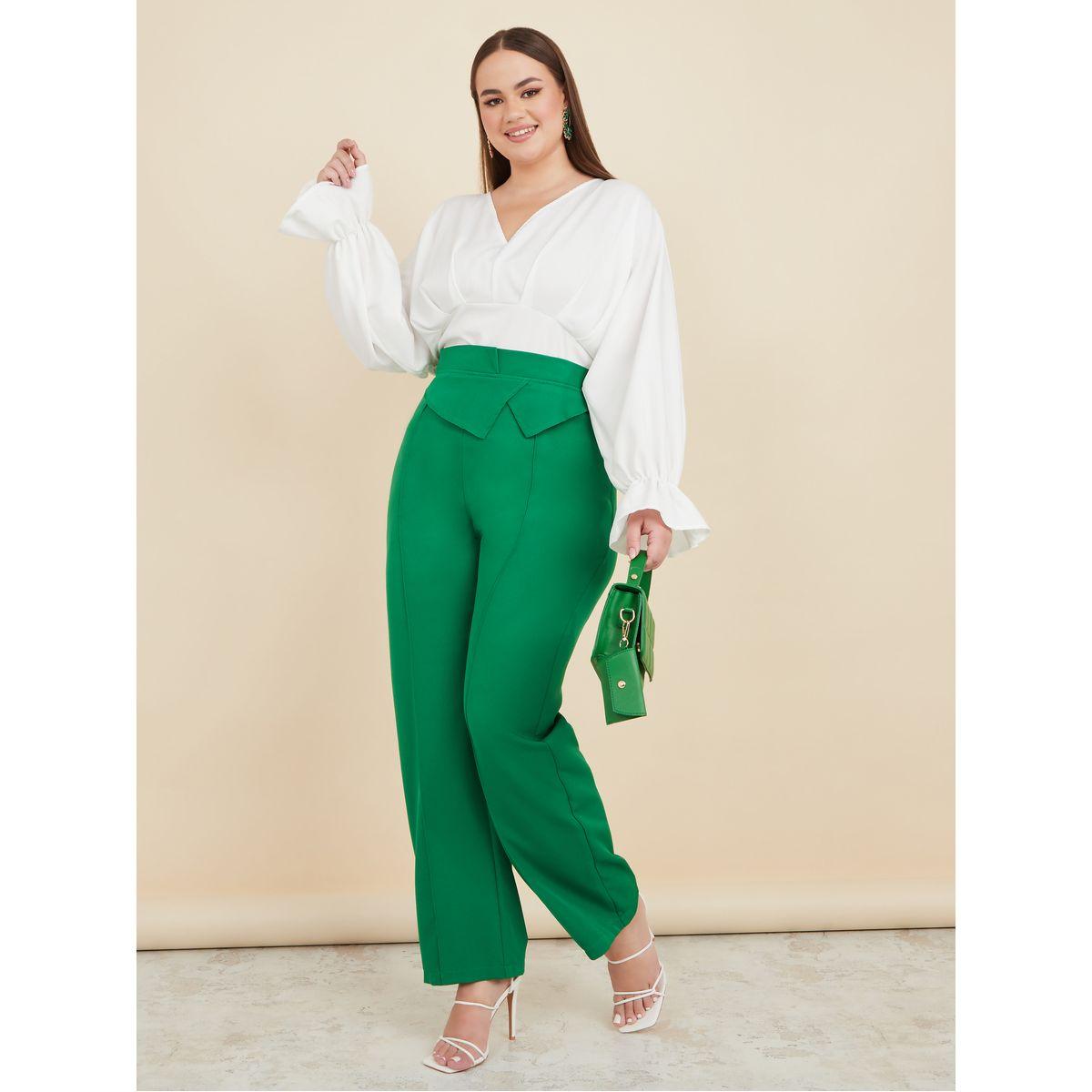 بنطال بقصة مستقيمة وخصر عالي-women-clothing-bottoms-trousers-image-2