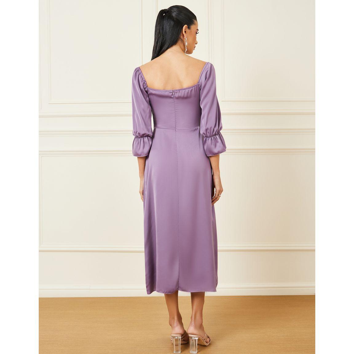 فستان ميدي بياقة بنمط مربع-women-clothing-dresses-image-4