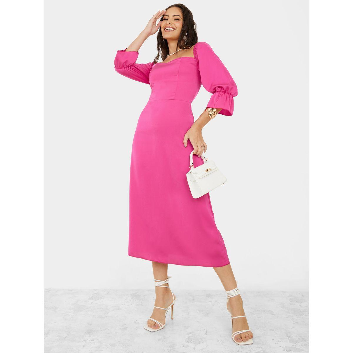 فستان ميدي بياقة واسعة-women-clothing-dresses-image-1