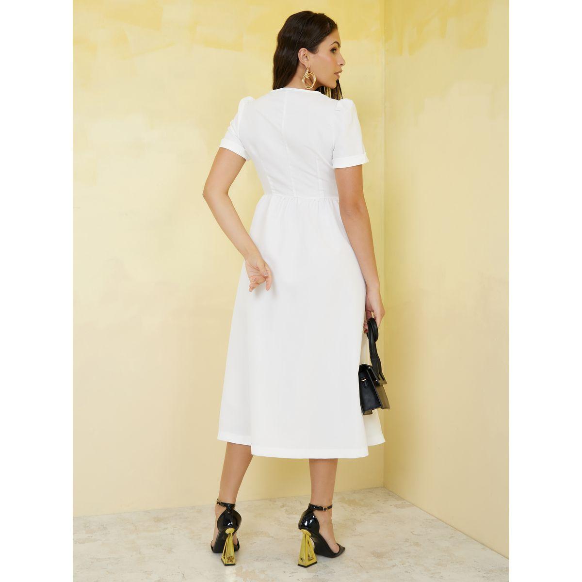 Styli Pocket Detail A-Line Midi Dress-women-clothing-dresses-image-4