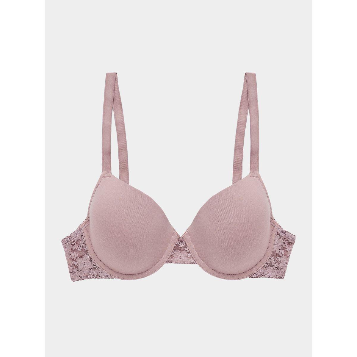 Styli Essentials Pack of 2 - Padded Wired Cotton Lace Wing Plunge Bra-women-clothing-lingerie-bras-image-4