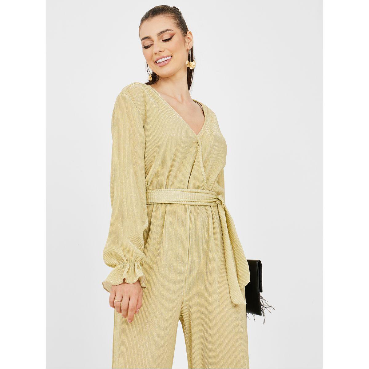 جمبسوت واسع الأرجل بنمط لف-women-clothing-jumpsuits-image-2
