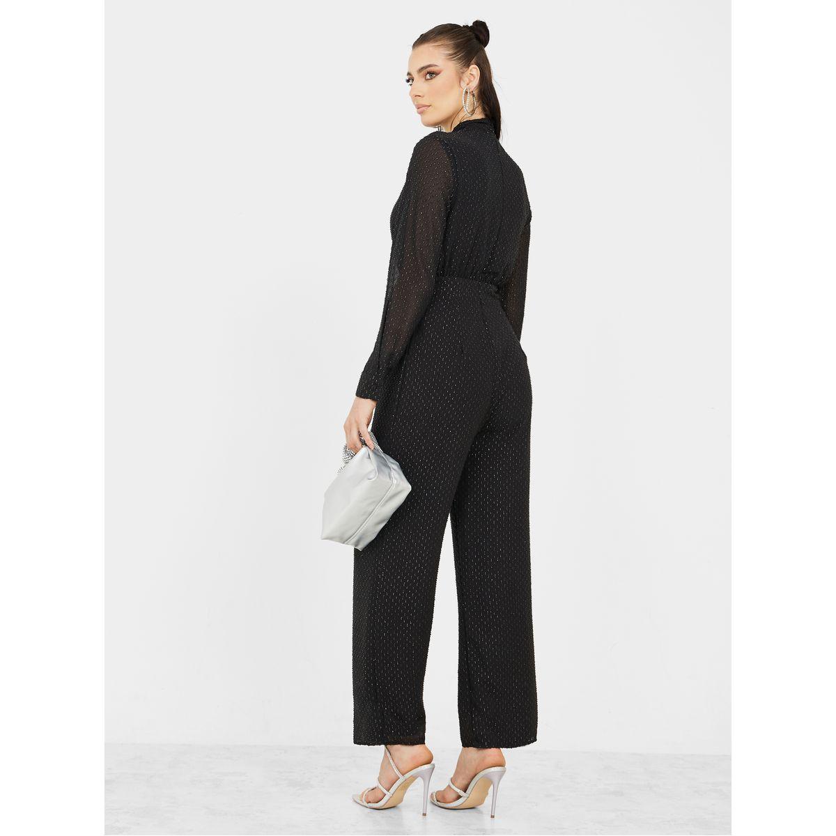 Styli Straight Leg Lurex Dobby Jumpsuit-women-clothing-jumpsuits-image-4
