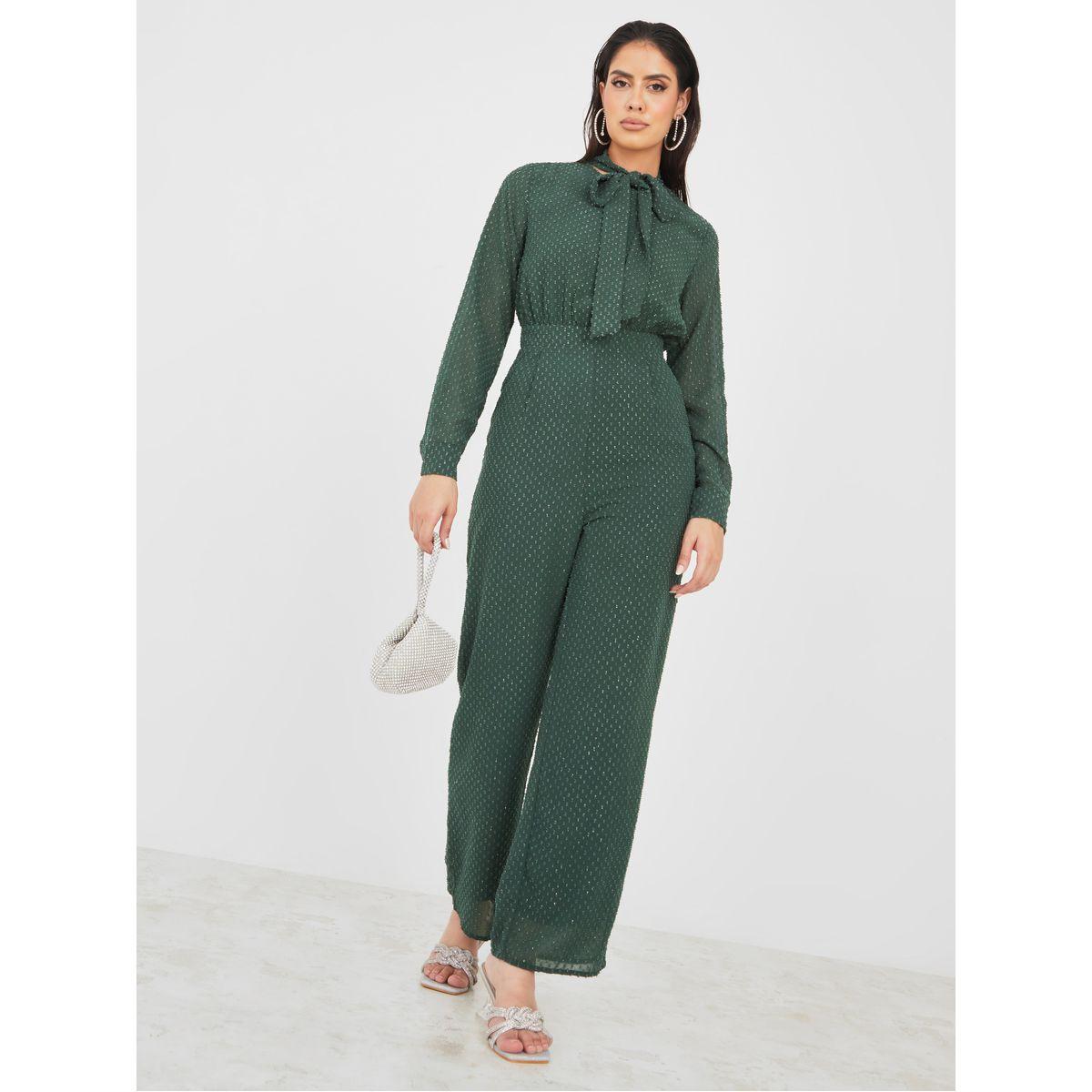 جمبسوت مزين بنسيج اللوريكس-women-clothing-jumpsuits-image-1