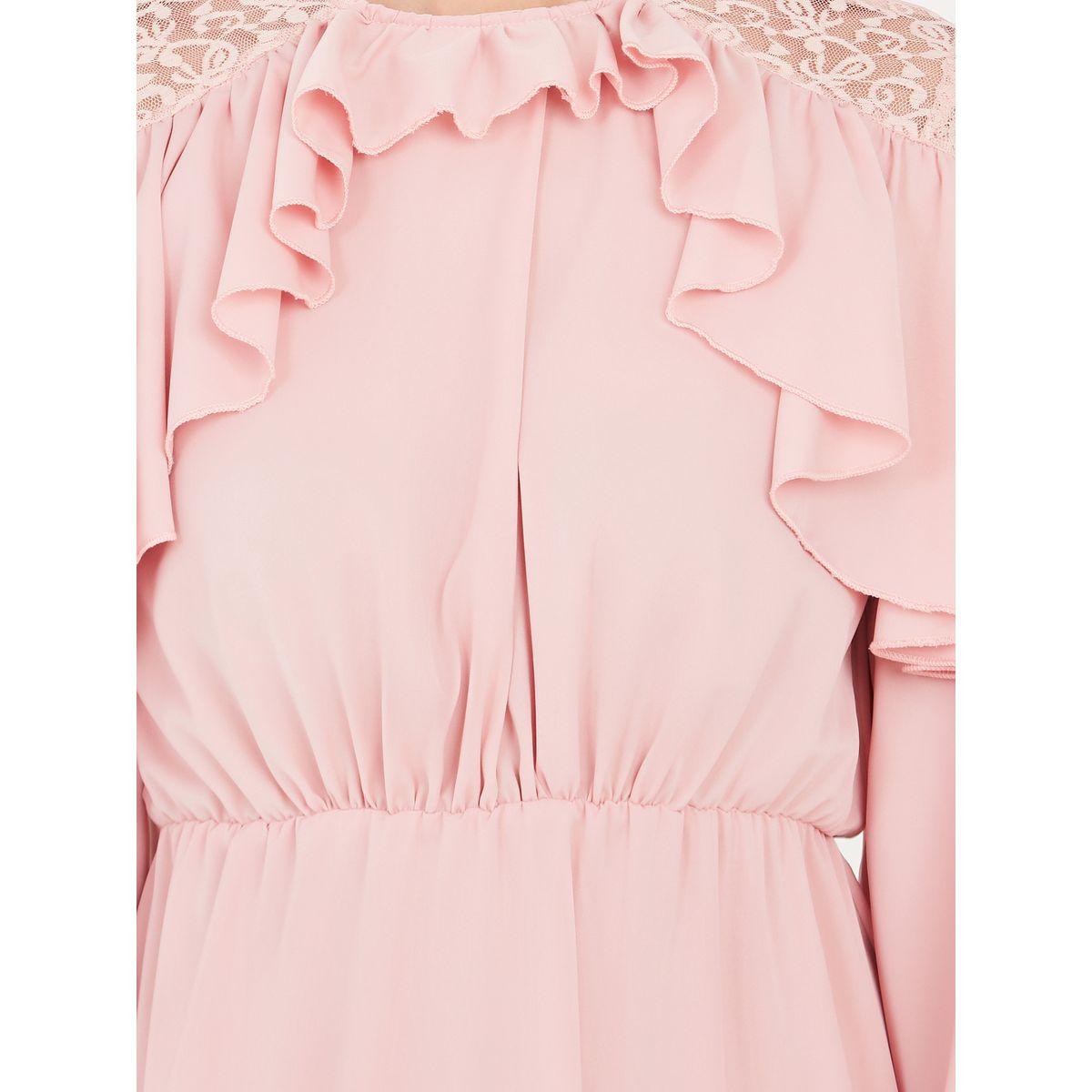 فستان طويل بتداخلات دانتيل وكشكش-women-clothing-dresses-image-3
