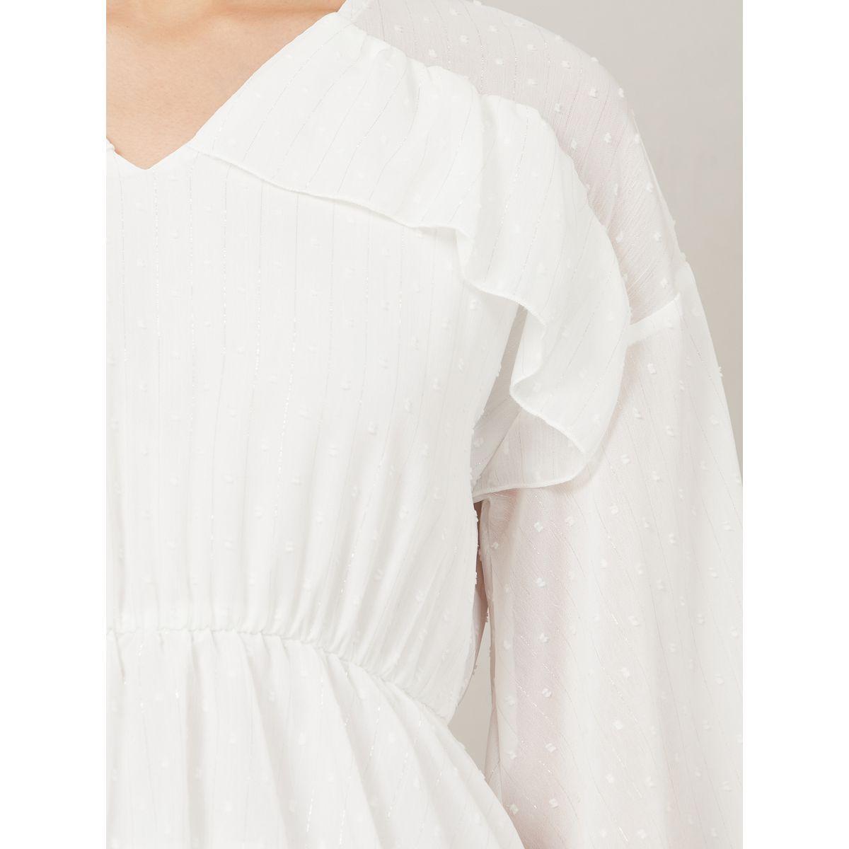 فستان طويل بكسرات وطبقات كشكش-women-clothing-dresses-image-3
