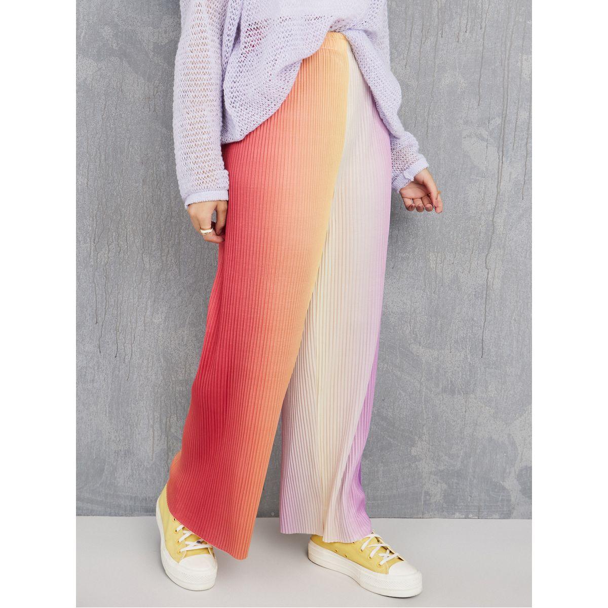 بنطال بليسيه بخصر عالي-women-clothing-bottoms-trousers-image-1