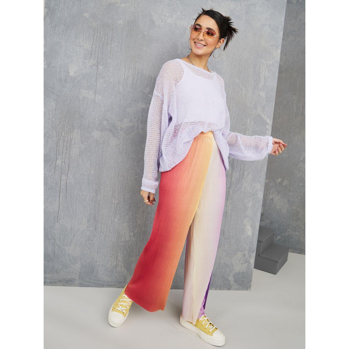 بنطال بليسيه بخصر عالي-women-clothing-bottoms-trousers-image-2