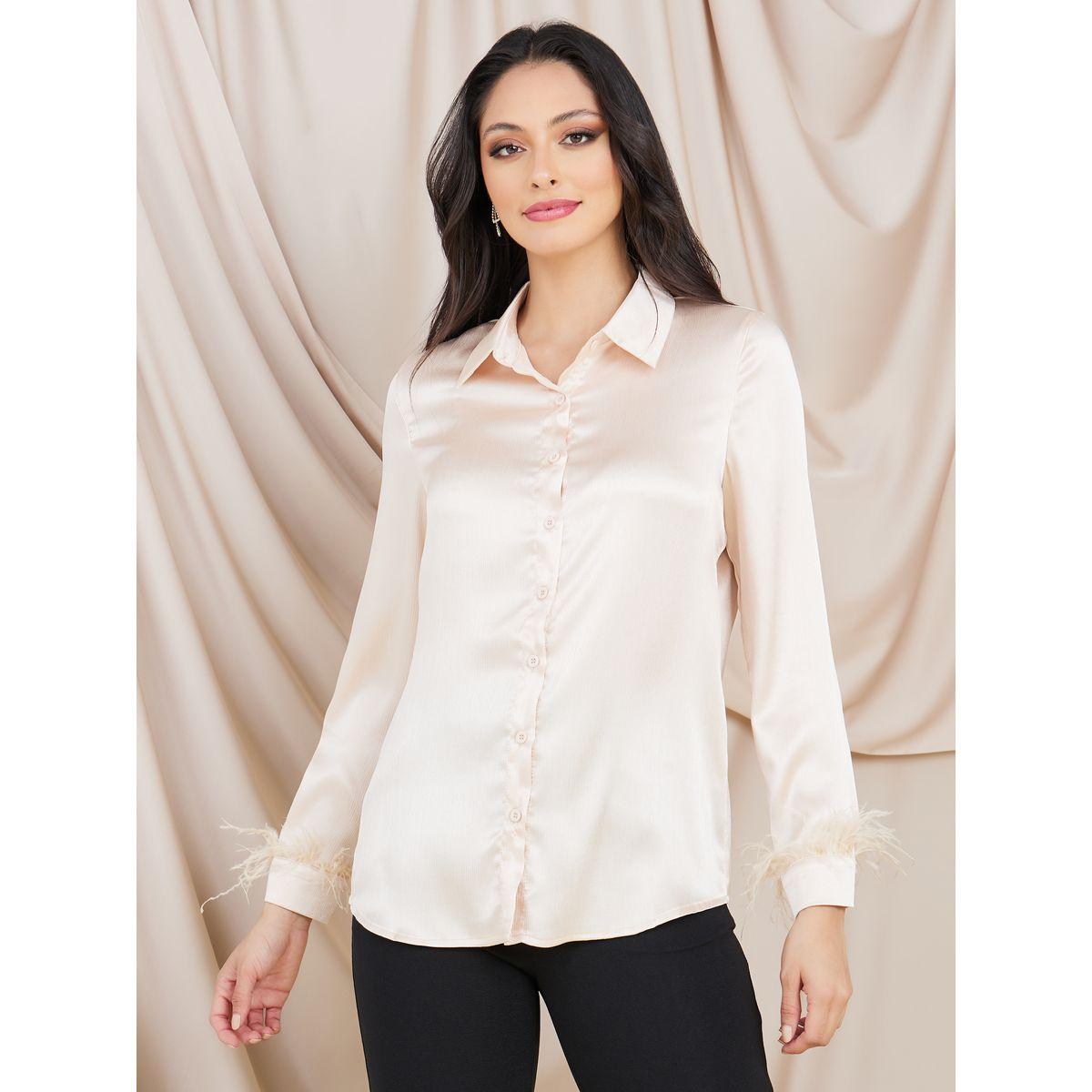 Styli Limited Faux Feather Textured Shirt-women-clothing-shirtsandblouses-shirts-image-3