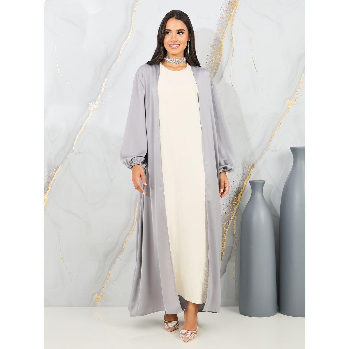 Styli Satin Regular Fit Maxi Length Kimono-women-clothing-shirtsandblouses-shirts-image-1