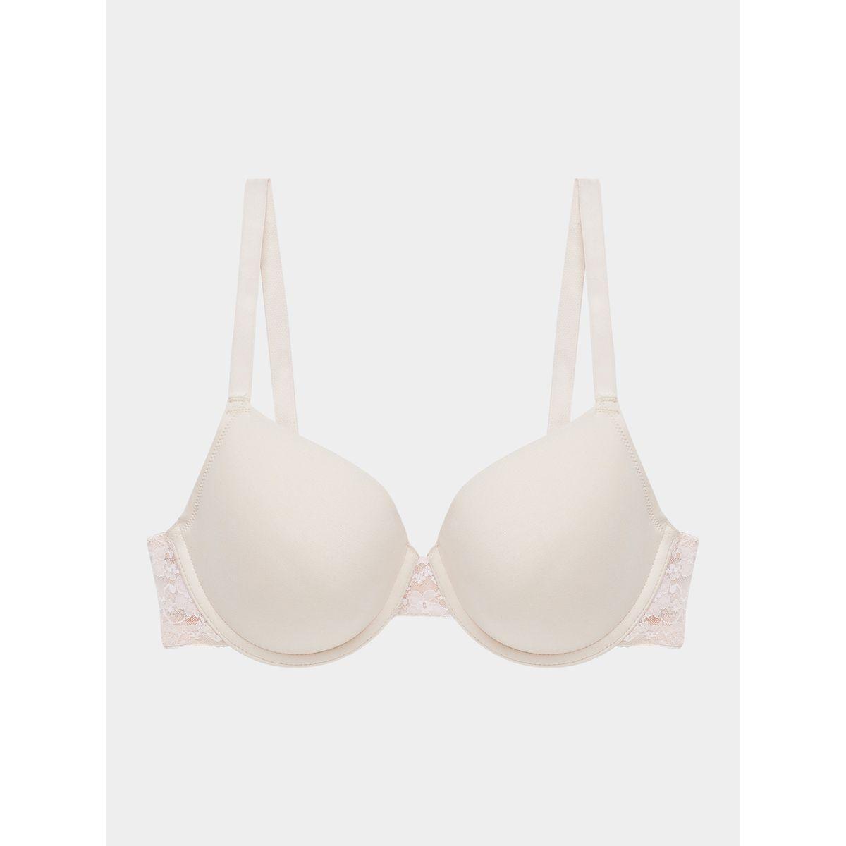Styli Essentials Pack of 2 - Padded Wired Cotton Lace Wing Plunge Bra-women-clothing-lingerie-bras-image-2