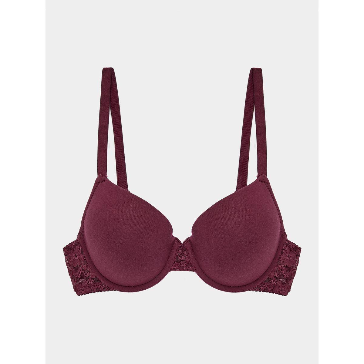 Styli Essentials Pack of 2 - Padded Wired Cotton Lace Wing Plunge Bra-women-clothing-lingerie-bras-image-4