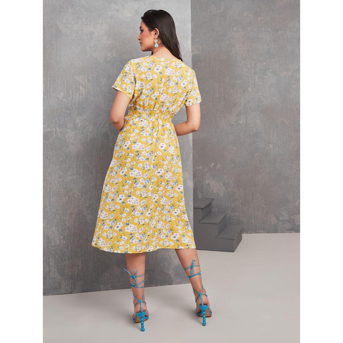 فستان ميدي مطبع بطبعة زهور-women-clothing-dresses-image-4