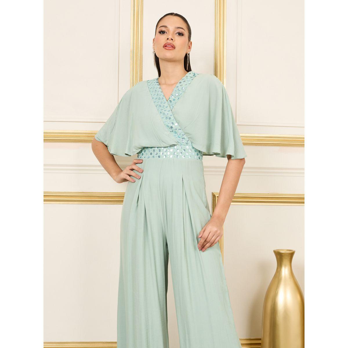 جمبسوت بارجل واسعة واكمام كيب-women-clothing-jumpsuits-image-2