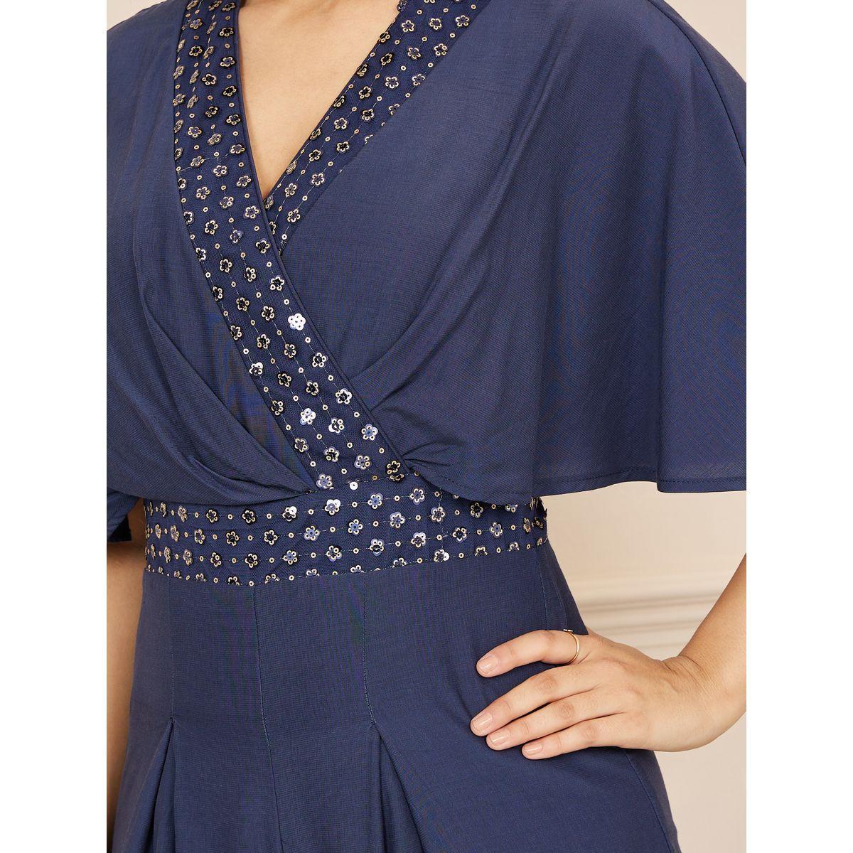 Styli Embellished Cape Sleeves Wide Leg Jumpsuit-women-clothing-jumpsuits-image-3