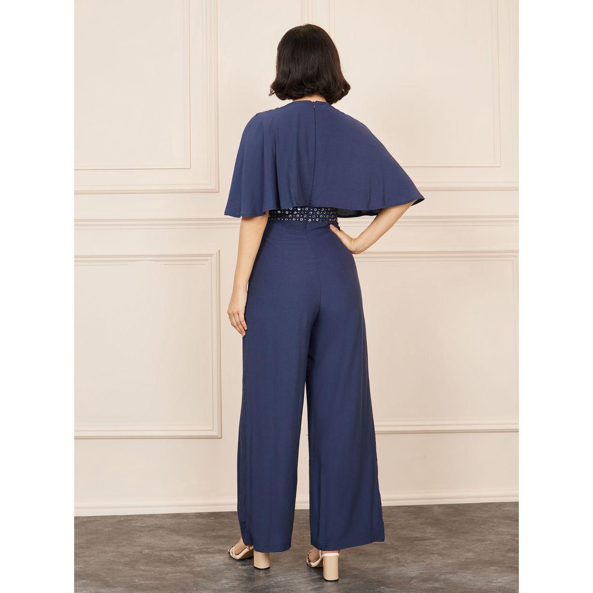 Styli Embellished Cape Sleeves Wide Leg Jumpsuit-women-clothing-jumpsuits-image-4